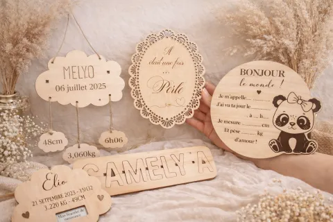 Cadeau naissance personnalisé bois : idées originales bébé