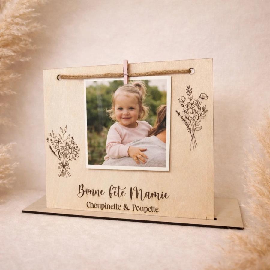 Cadre photo en bois personnalisé