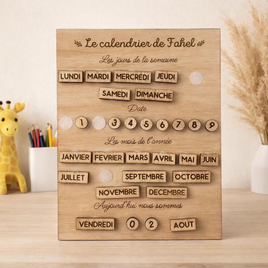 Calendrier modulable en bois