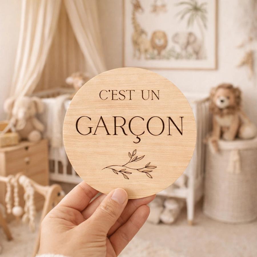 Carte annonce sexe bébé en bois garçon