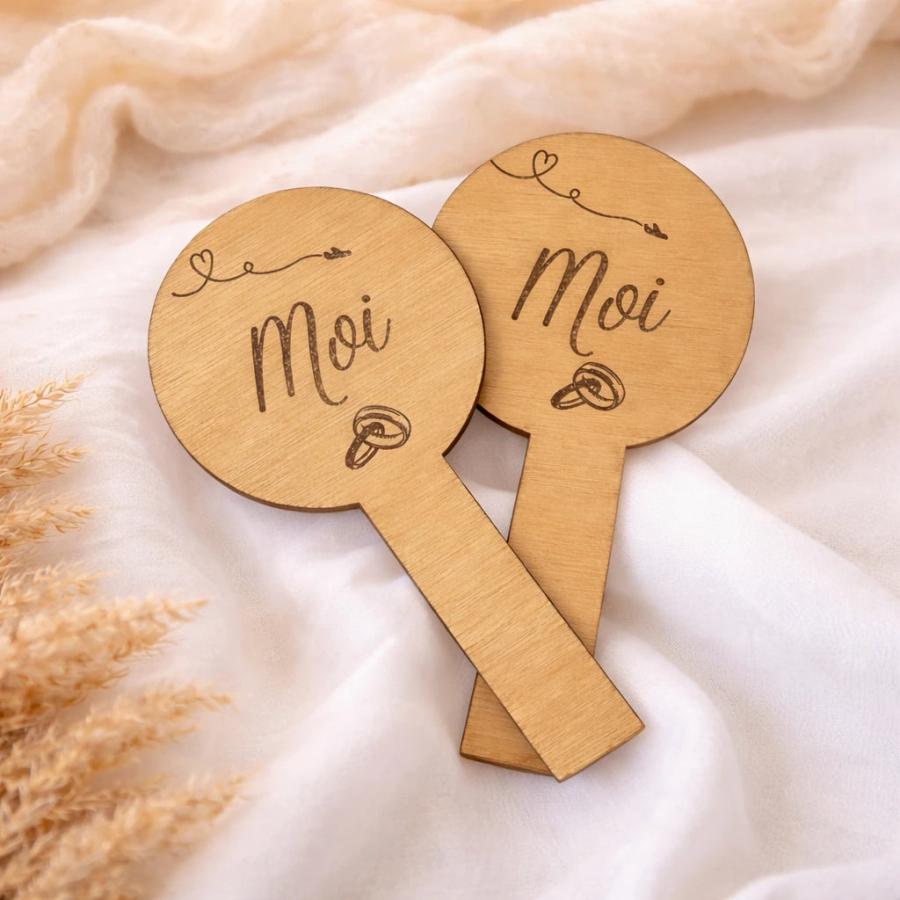 Duo de pancartes Elle & Lui - jeu des mariés