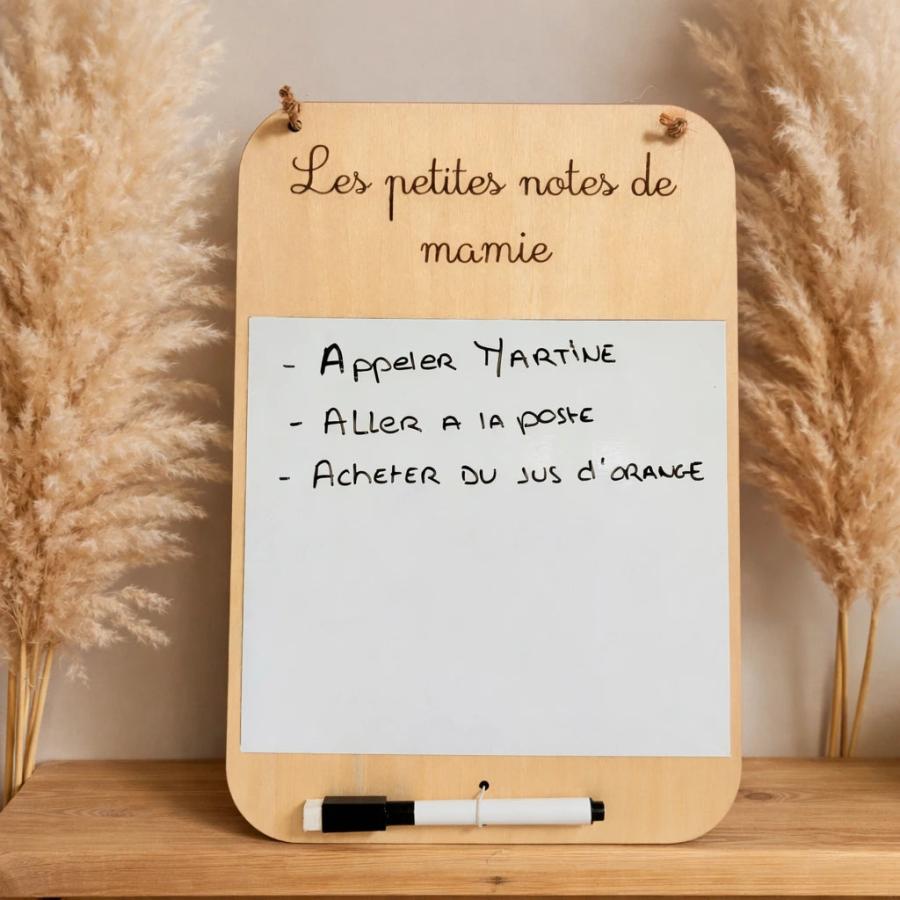 Tableau blanc personnalisé en bois A4