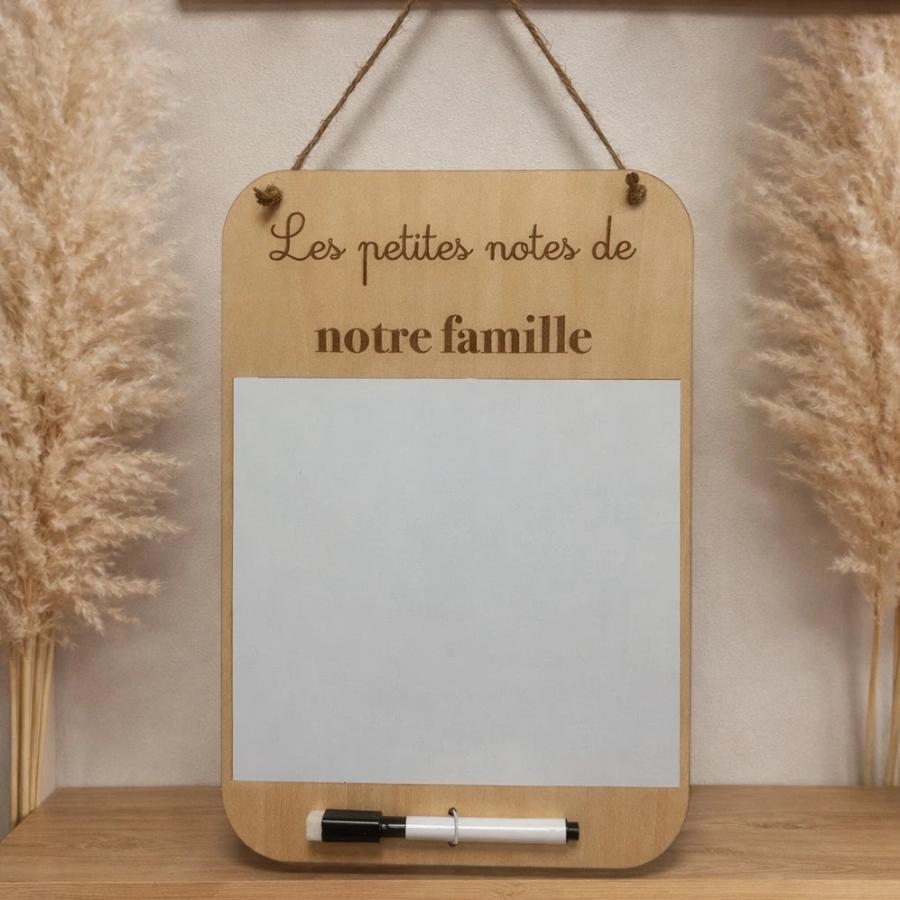 Tableau blanc personnalisé en bois A4